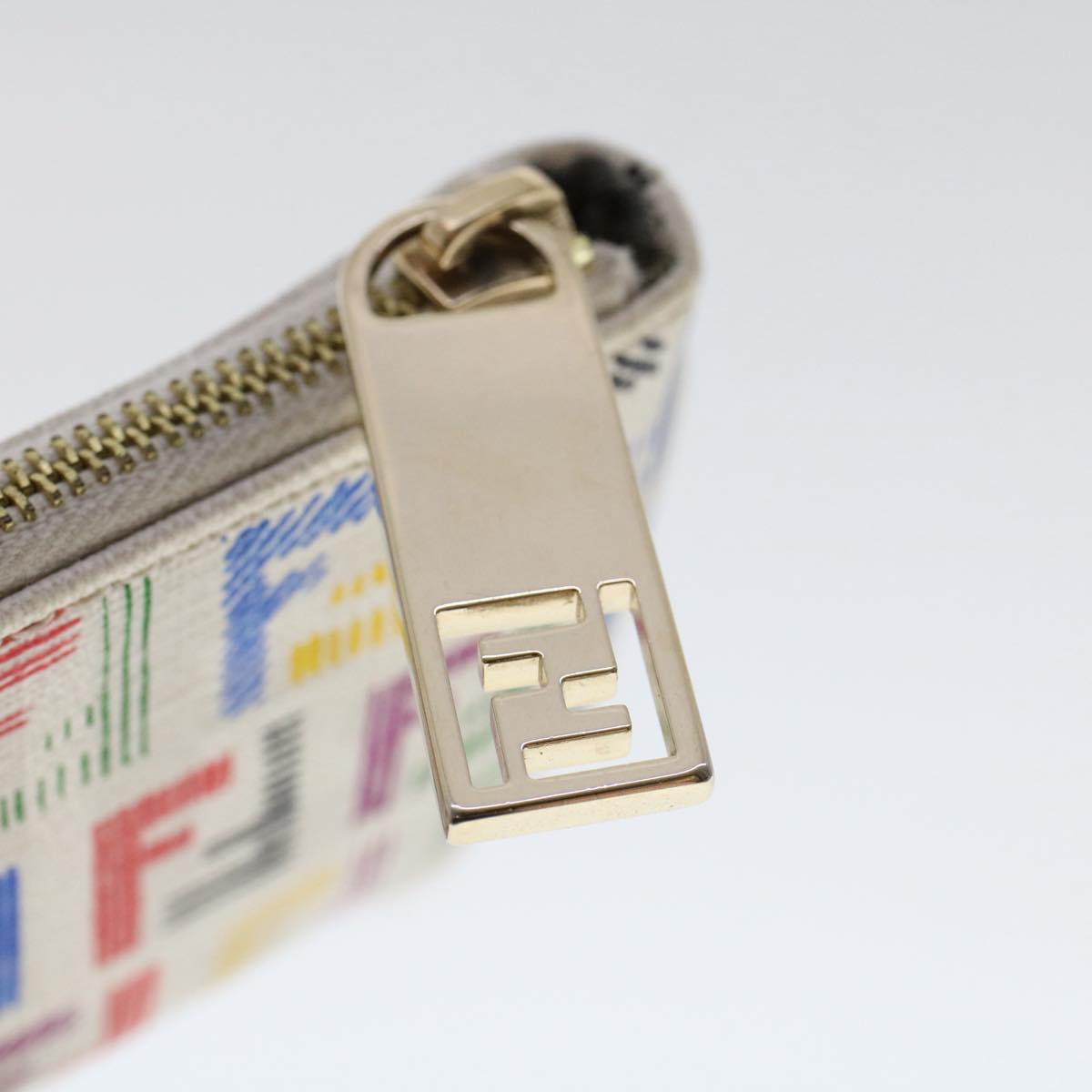 FENDI Zucchino Canvas Coin Purse Multicolor 8AP005 yk8073