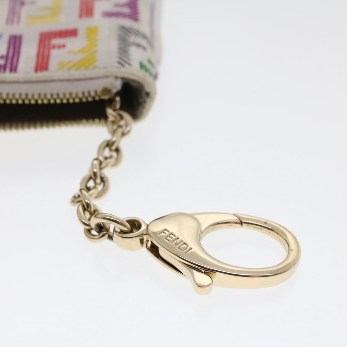 FENDI Zucchino Canvas Coin Purse Multicolor 8AP005 yk8073