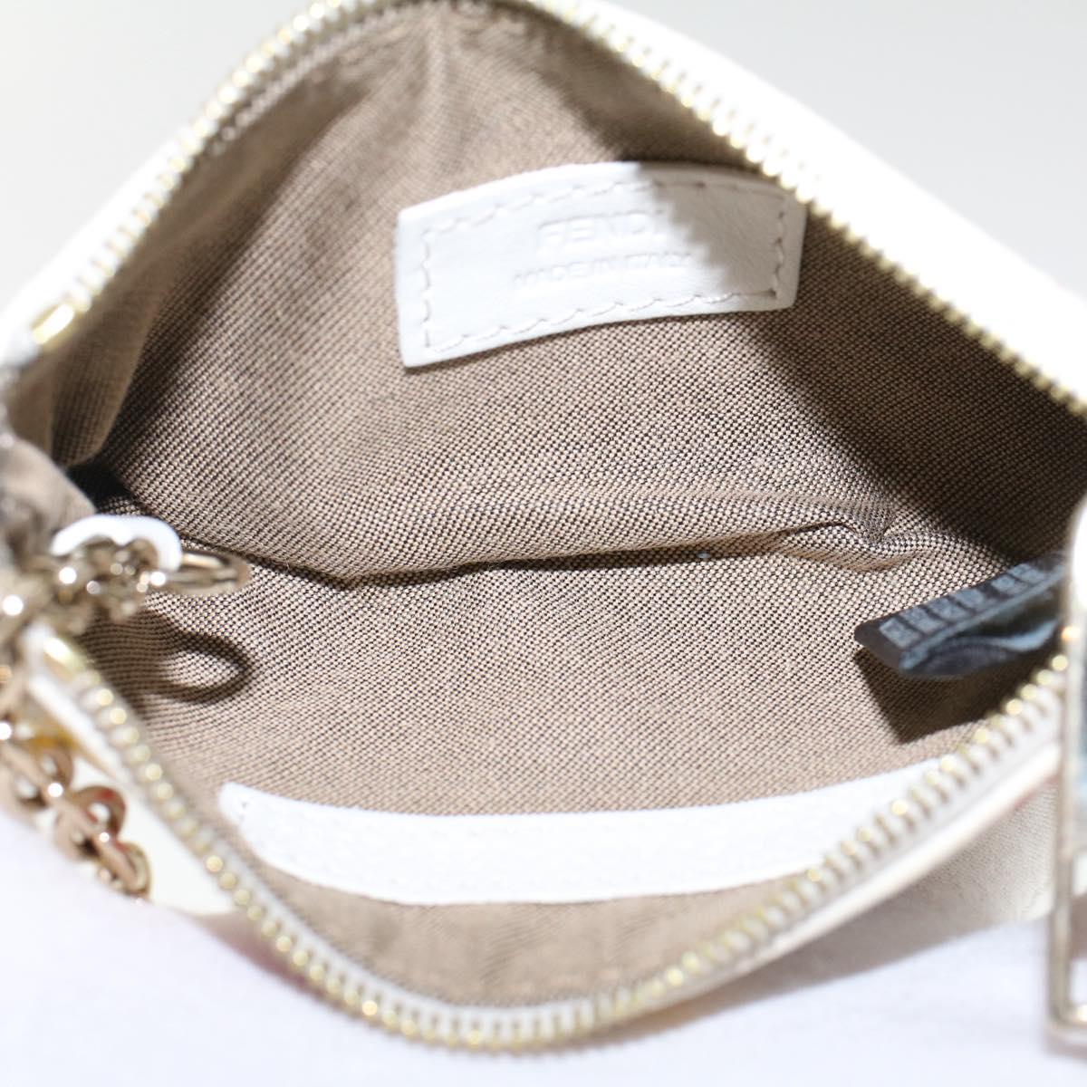FENDI Zucchino Canvas Coin Purse Multicolor 8AP005 yk8073