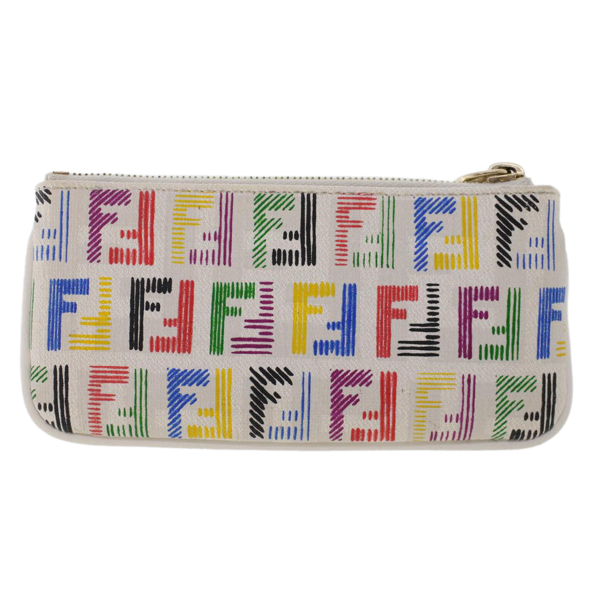 FENDI Zucchino Canvas Coin Purse Multicolor 8AP005 yk8073