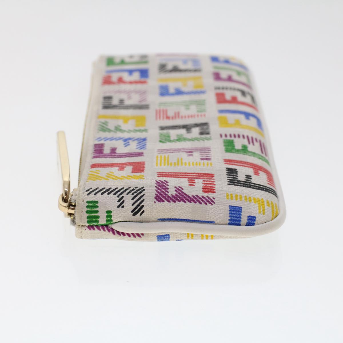 FENDI Zucchino Canvas Coin Purse Multicolor 8AP005 yk8073