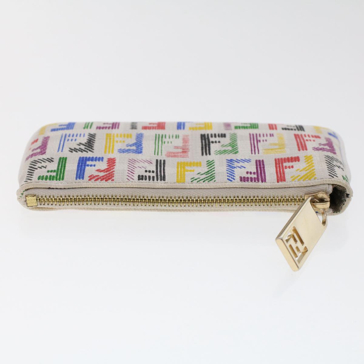 FENDI Zucchino Canvas Coin Purse Multicolor 8AP005 yk8073