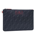 FENDI Zucca Canvas Clutch Bag Black yk8081
