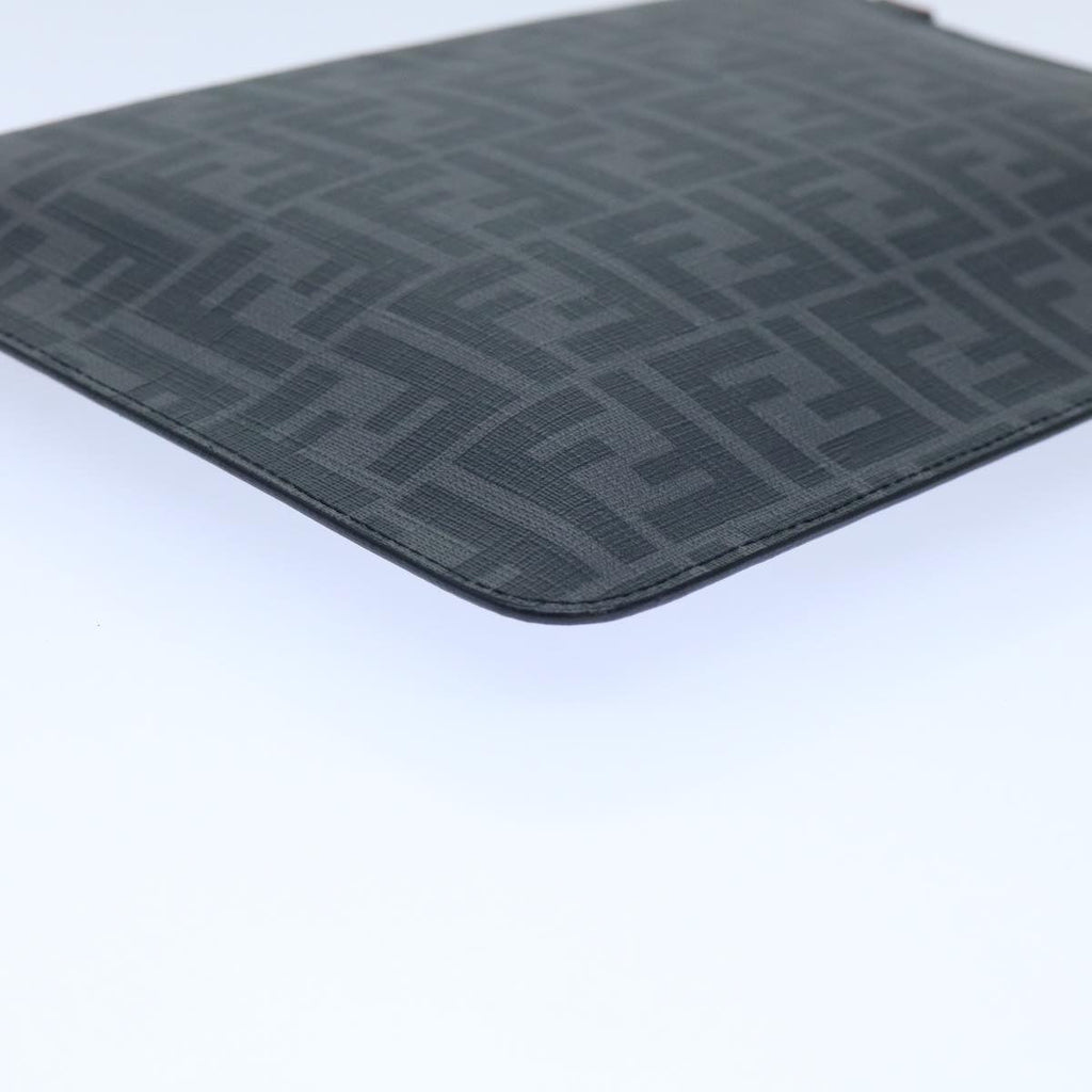 FENDI Zucca Canvas Clutch Bag Black yk8081