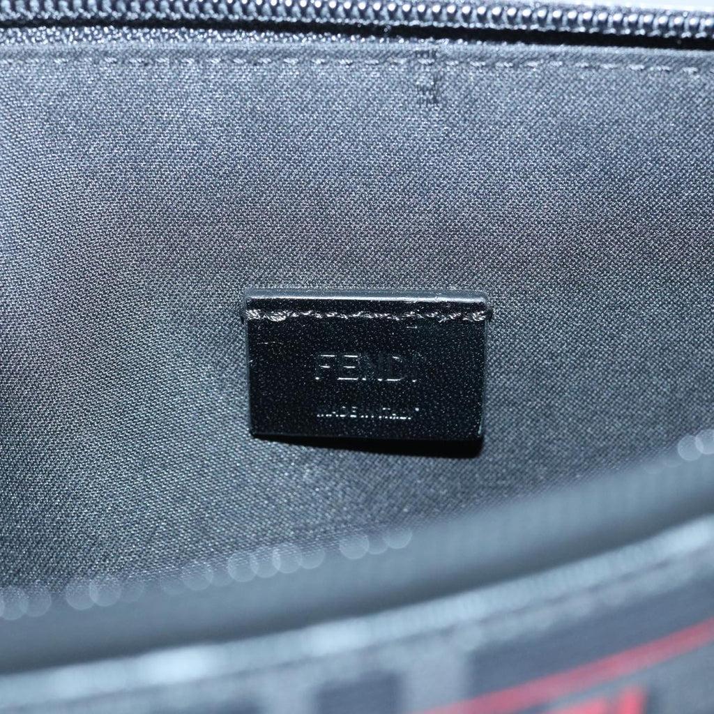 FENDI Zucca Canvas Clutch Bag Black yk8081