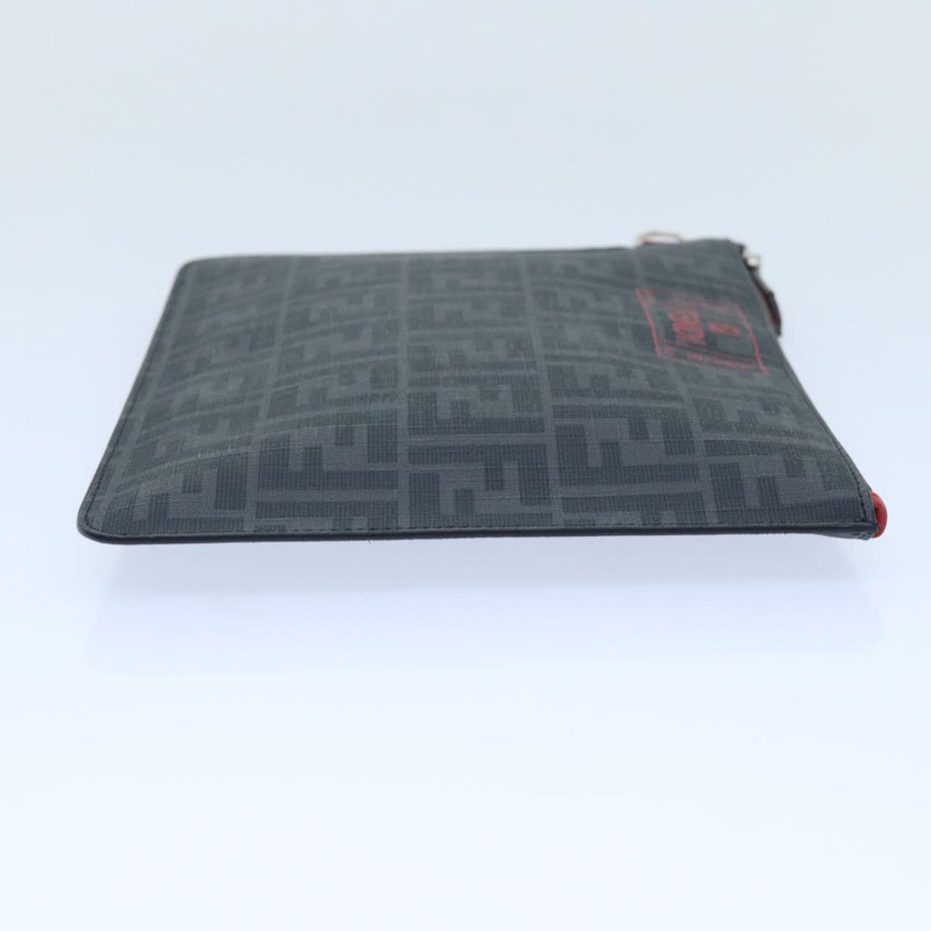 FENDI Zucca Canvas Clutch Bag Black yk8081