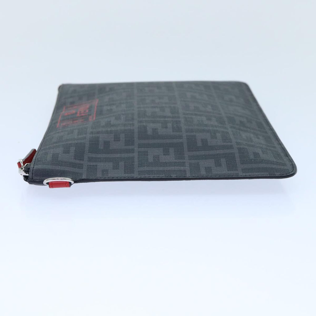 FENDI Zucca Canvas Clutch Bag Black yk8081