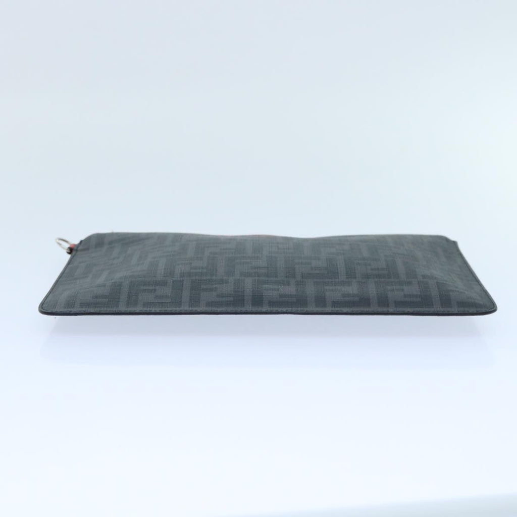 FENDI Zucca Canvas Clutch Bag Black yk8081