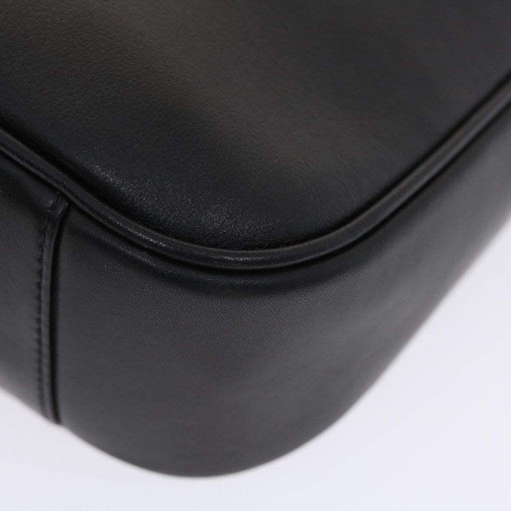 GUCCI Bamboo Shoulder Bag Leather 2way Black yk8104B