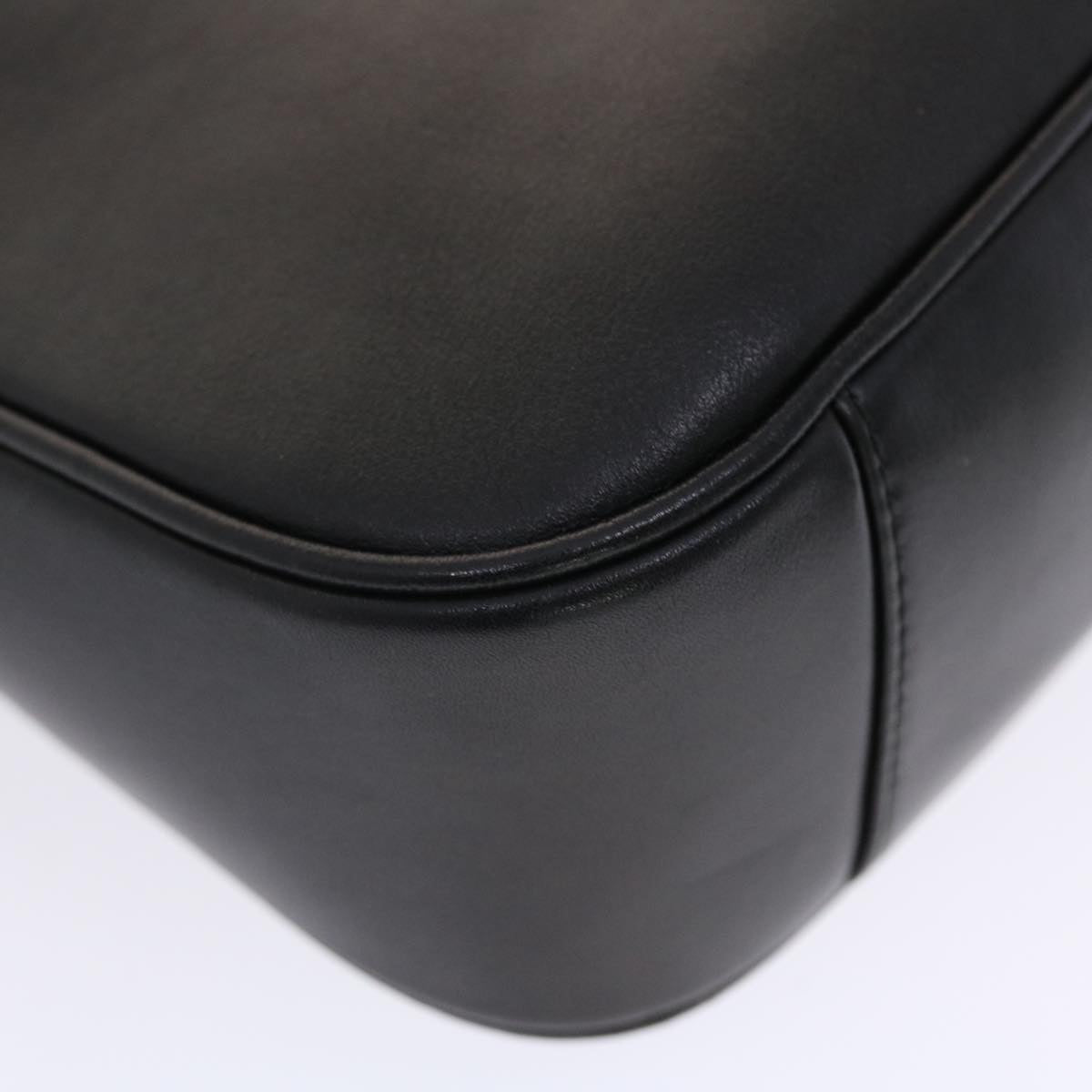 GUCCI Bamboo Shoulder Bag Leather 2way Black yk8104B