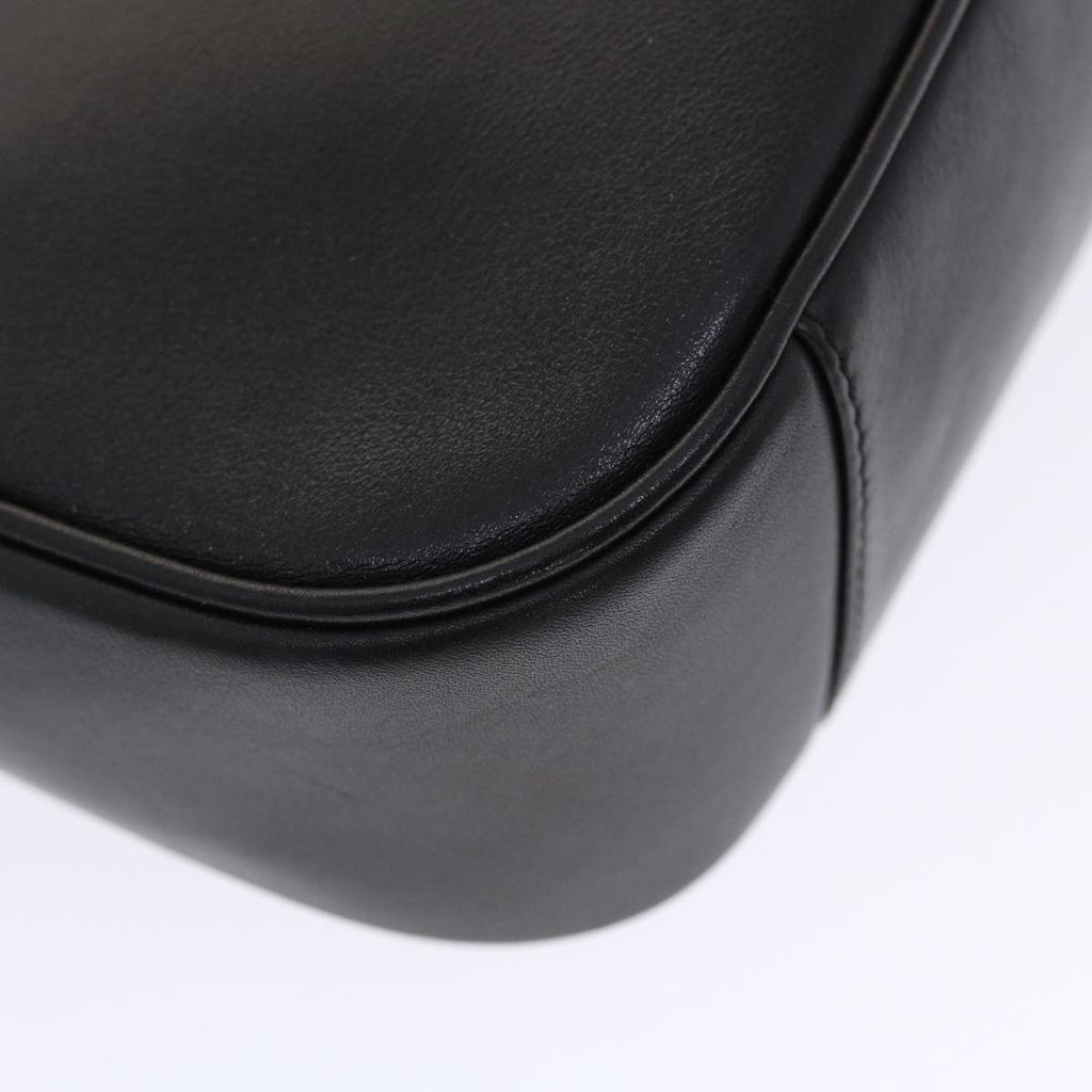 GUCCI Bamboo Shoulder Bag Leather 2way Black yk8104B
