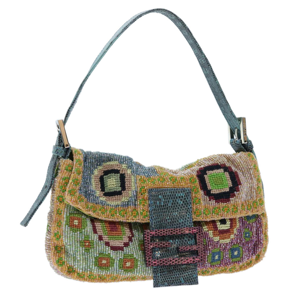 FENDI Mamma Baguette Shoulder Bag Beads Multicolor yk8154A