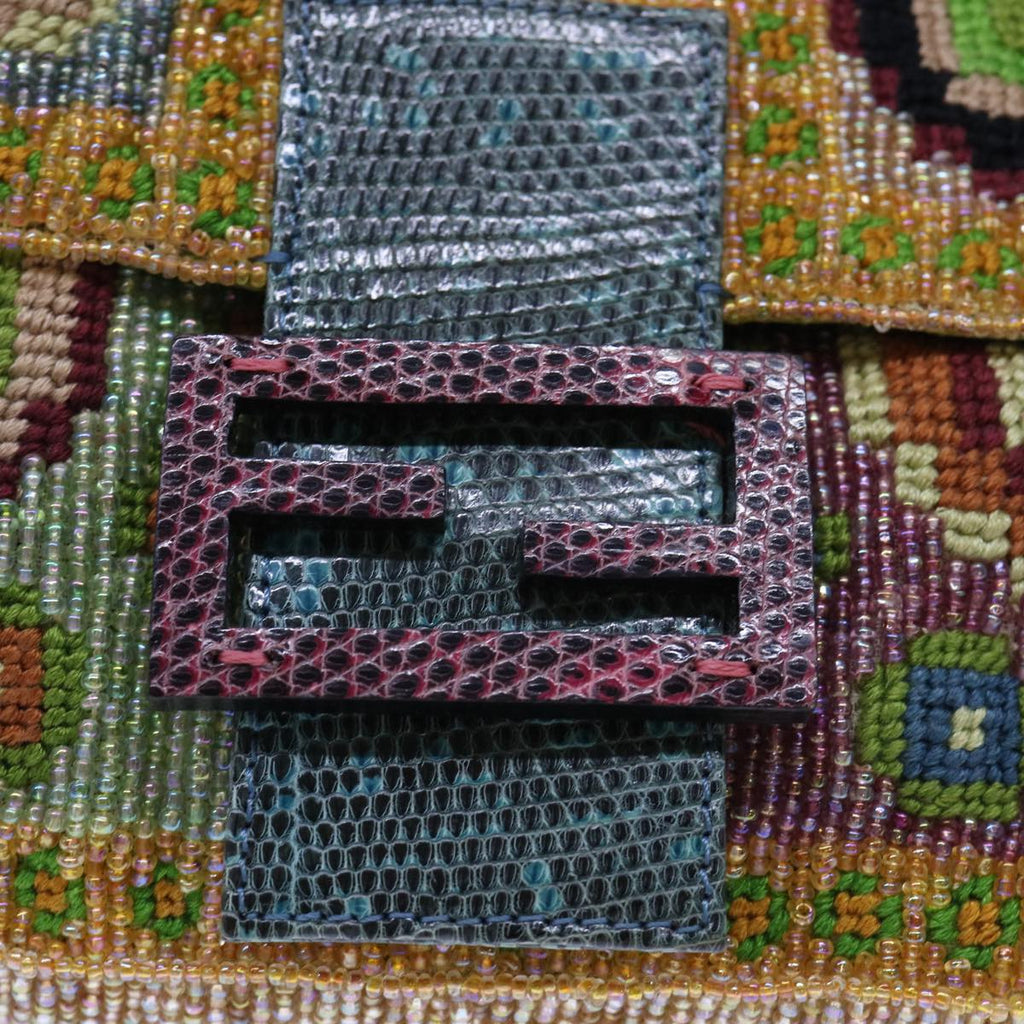 FENDI Mamma Baguette Shoulder Bag Beads Multicolor yk8154A
