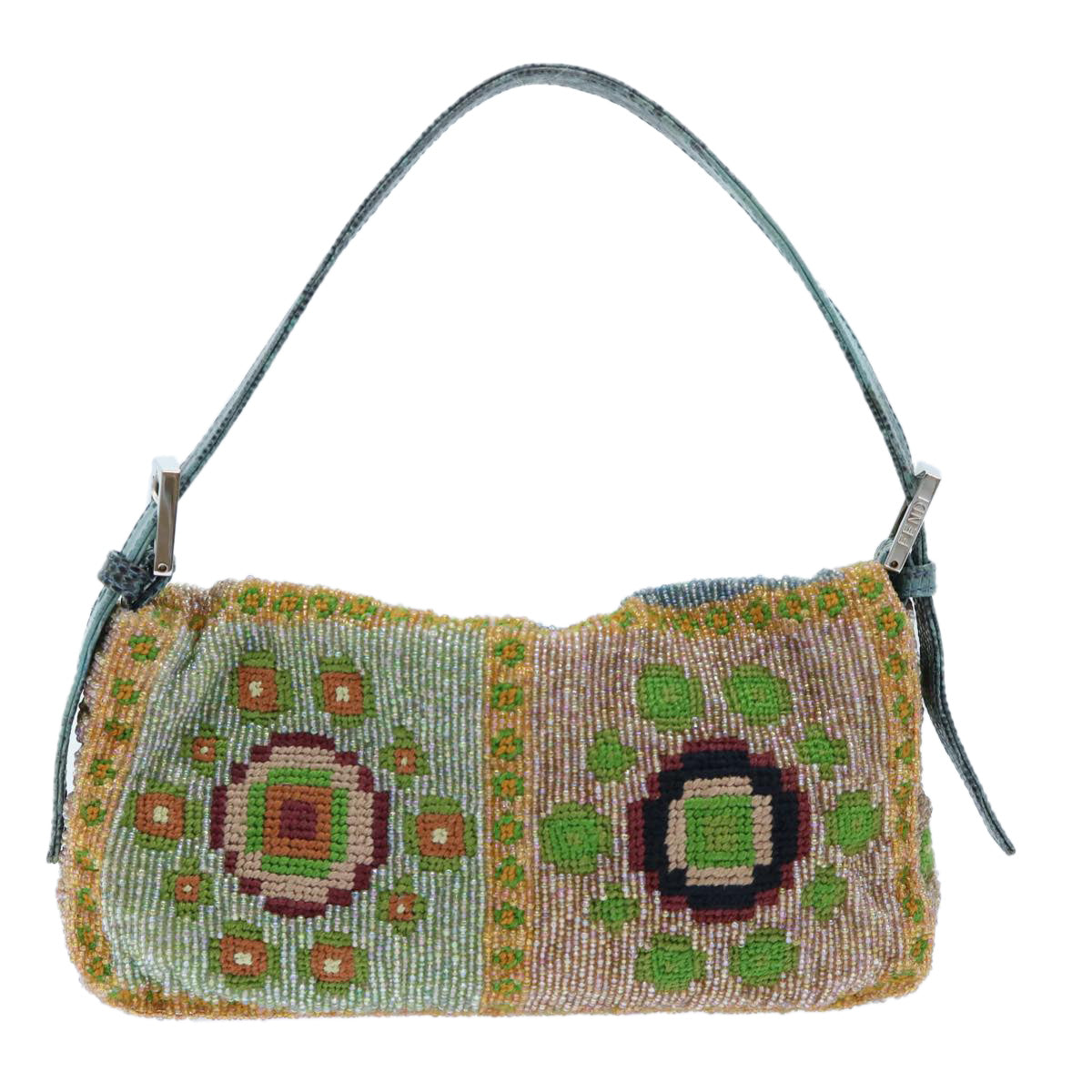 FENDI Mamma Baguette Shoulder Bag Beads Multicolor yk8154A