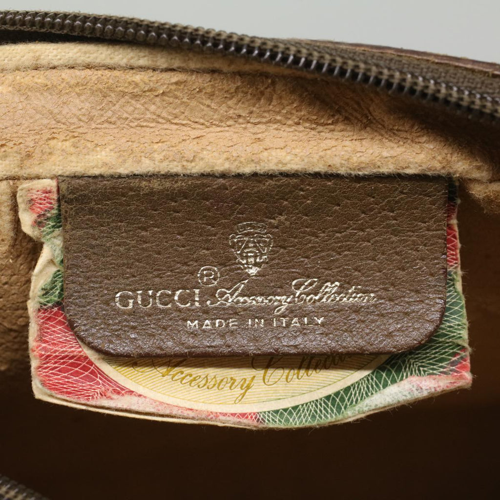 GUCCI GG Canvas Web Sherry Line Clutch Bag Beige Red Green 89.01.012 yk8156