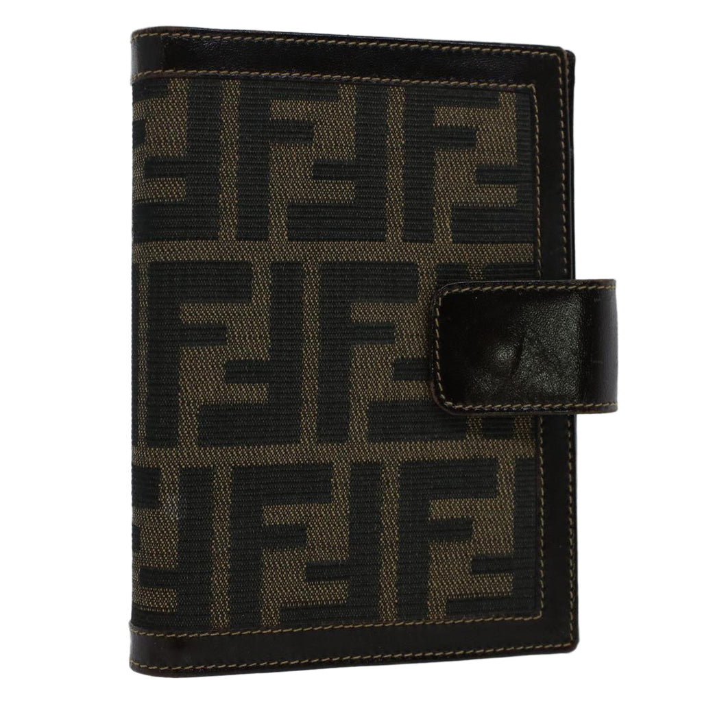 FENDI Zucca Canvas Day Planner Cover Black Brown yk8175