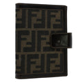 FENDI Zucca Canvas Day Planner Cover Black Brown yk8175