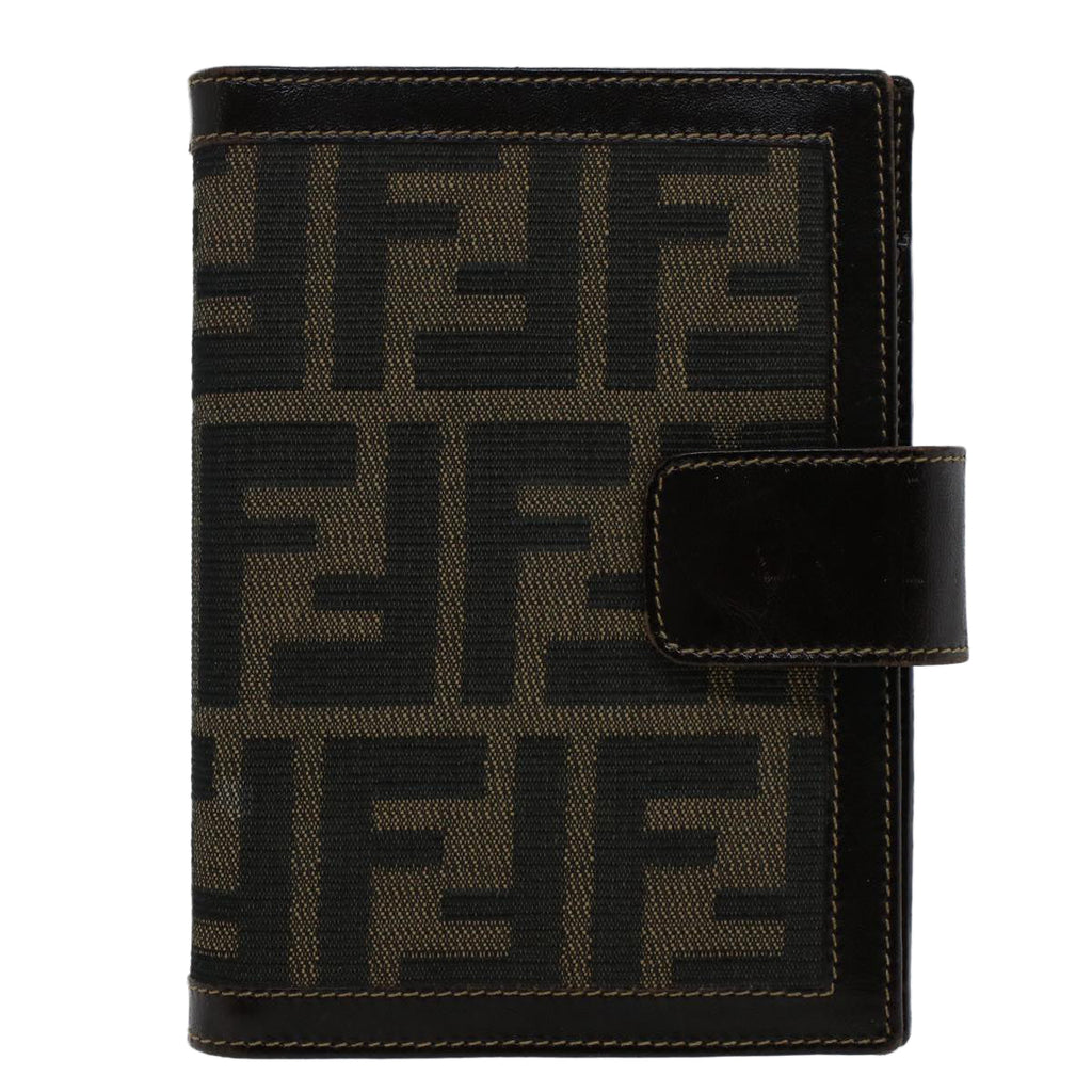 FENDI Zucca Canvas Day Planner Cover Black Brown yk8175