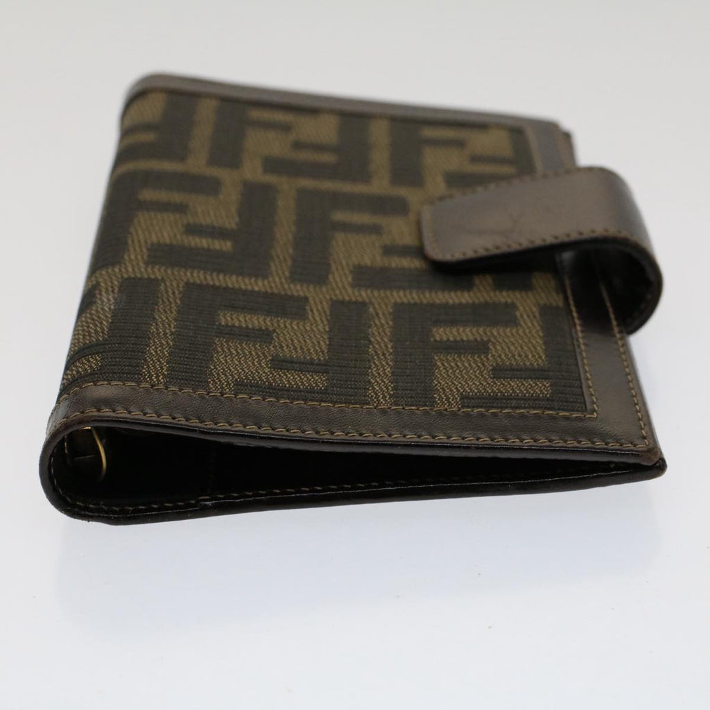 FENDI Zucca Canvas Day Planner Cover Black Brown yk8175