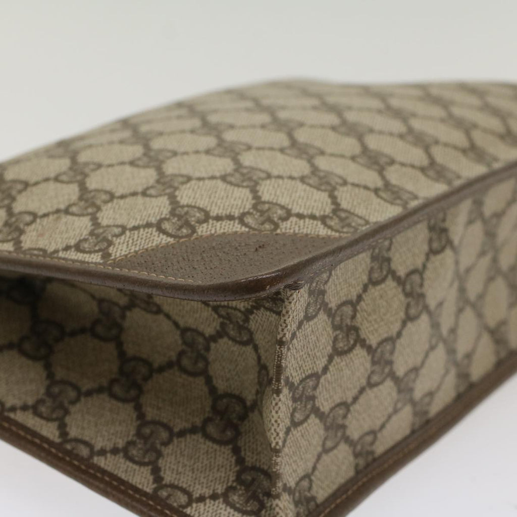 GUCCI GG Canvas Clutch Bag PVC Leather Beige 97.01.029 yk8180