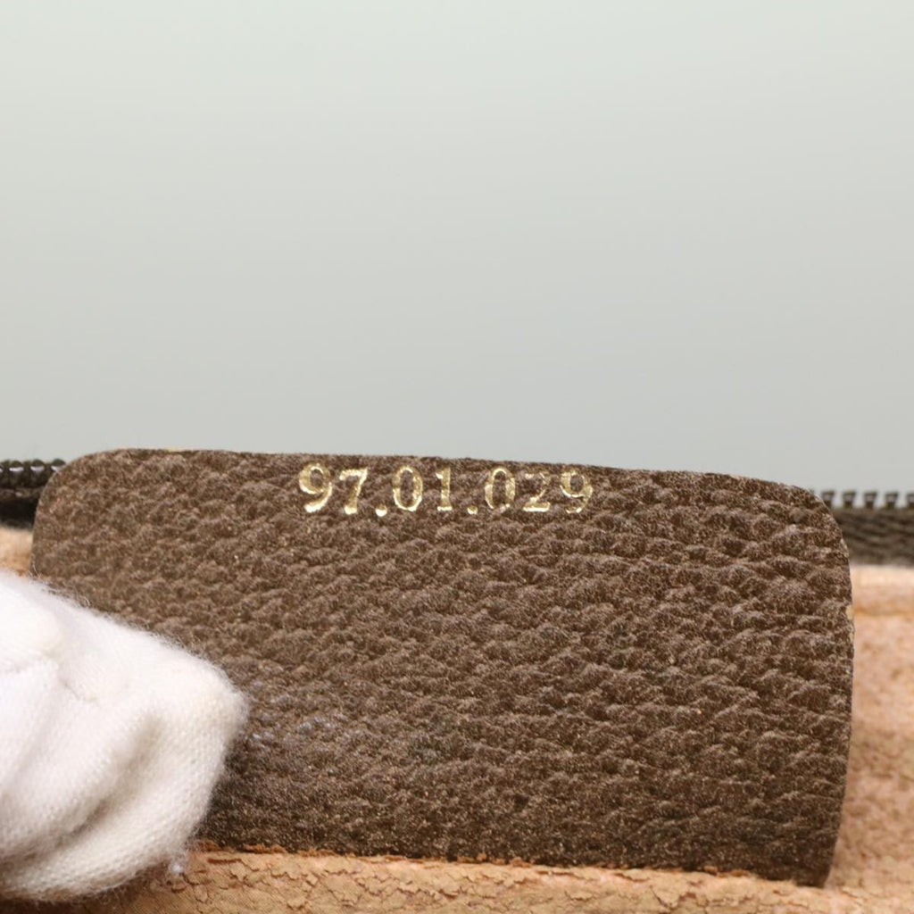 GUCCI GG Canvas Clutch Bag PVC Leather Beige 97.01.029 yk8180
