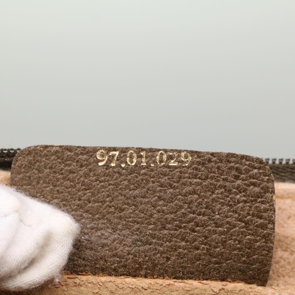 GUCCI GG Canvas Clutch Bag PVC Leather Beige 97.01.029 yk8180