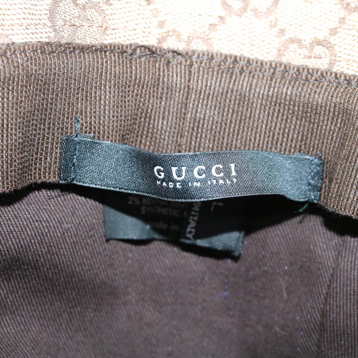 GUCCI GG Canvas Web Sherry Line Hat L Beige Red Green yk8211
