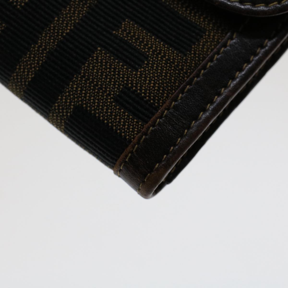 FENDI Zucca Canvas Wallet Black Brown yk8227
