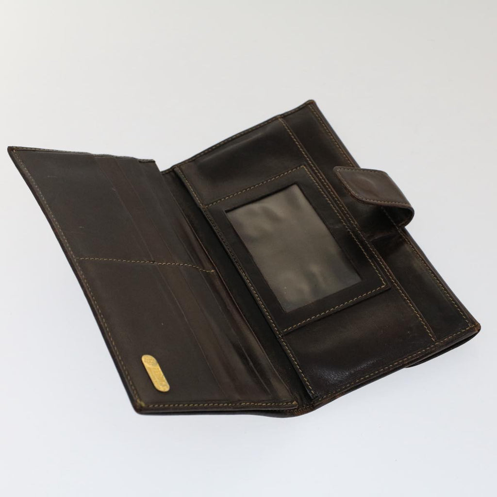 FENDI Zucca Canvas Wallet Black Brown yk8227