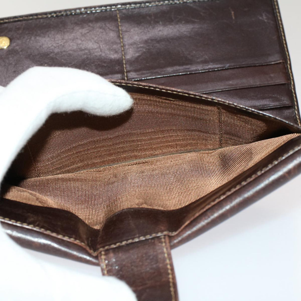 FENDI Zucca Canvas Wallet Black Brown yk8227