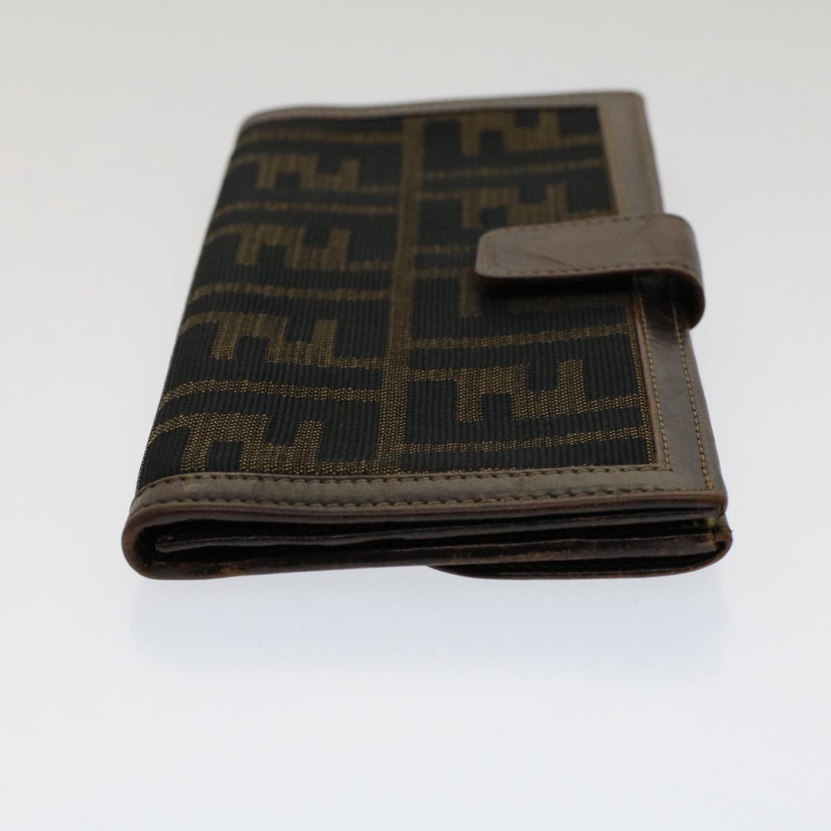 FENDI Zucca Canvas Wallet Black Brown yk8227