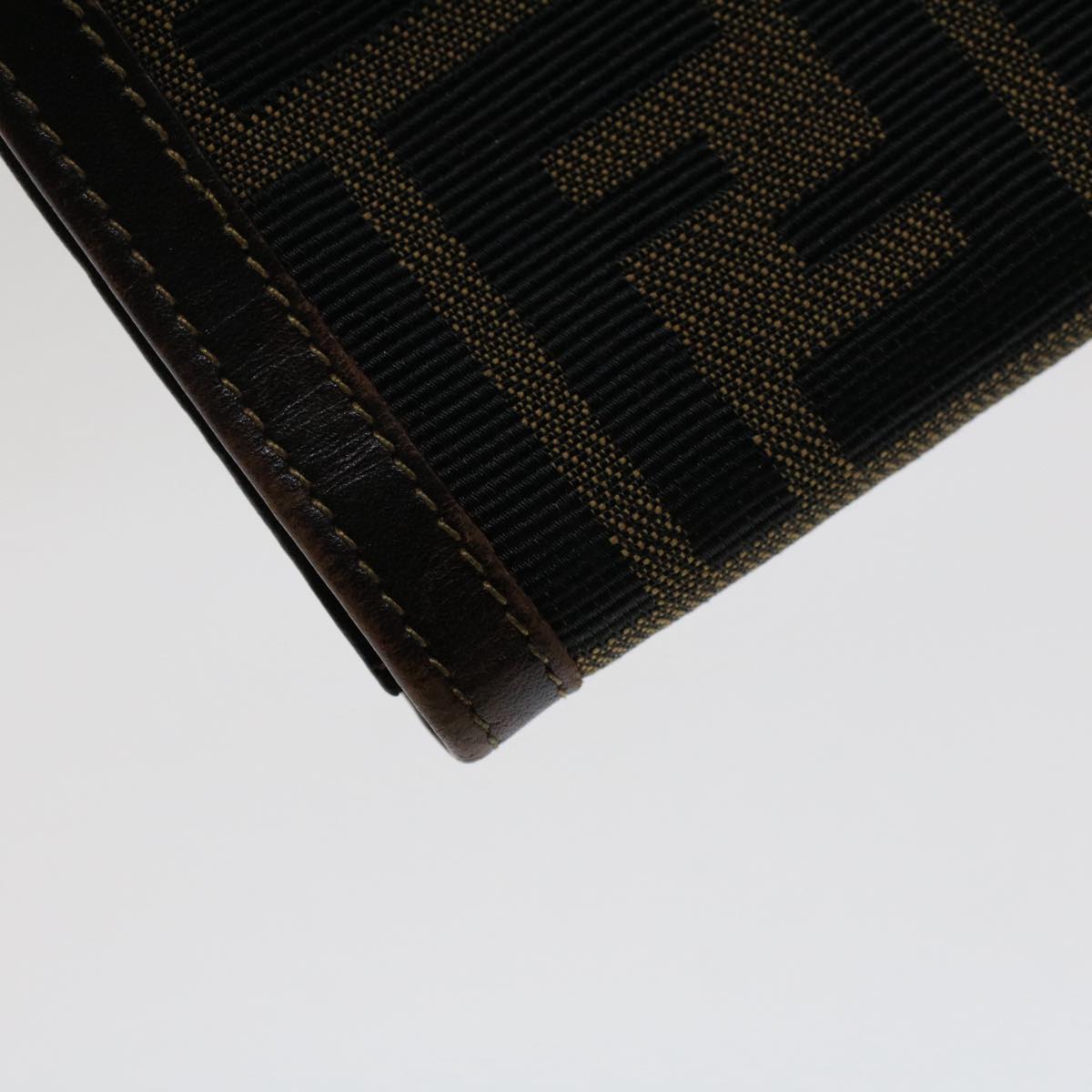 FENDI Zucca Canvas Wallet Black Brown yk8227