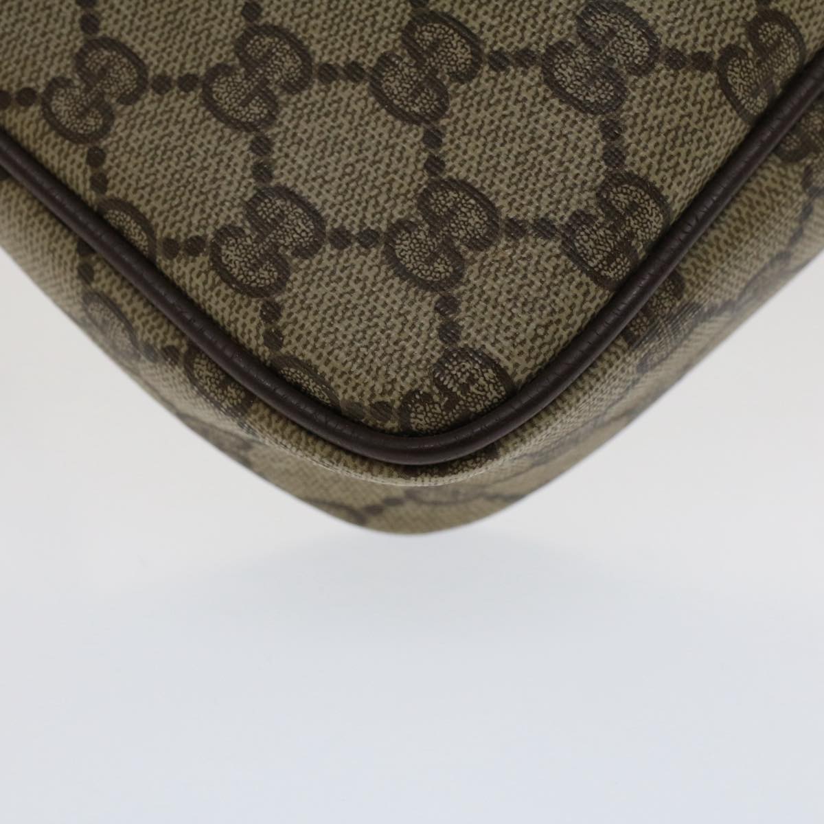 GUCCI GG Canvas Shoulder Bag PVC Leather Beige 97.02.068 yk8228