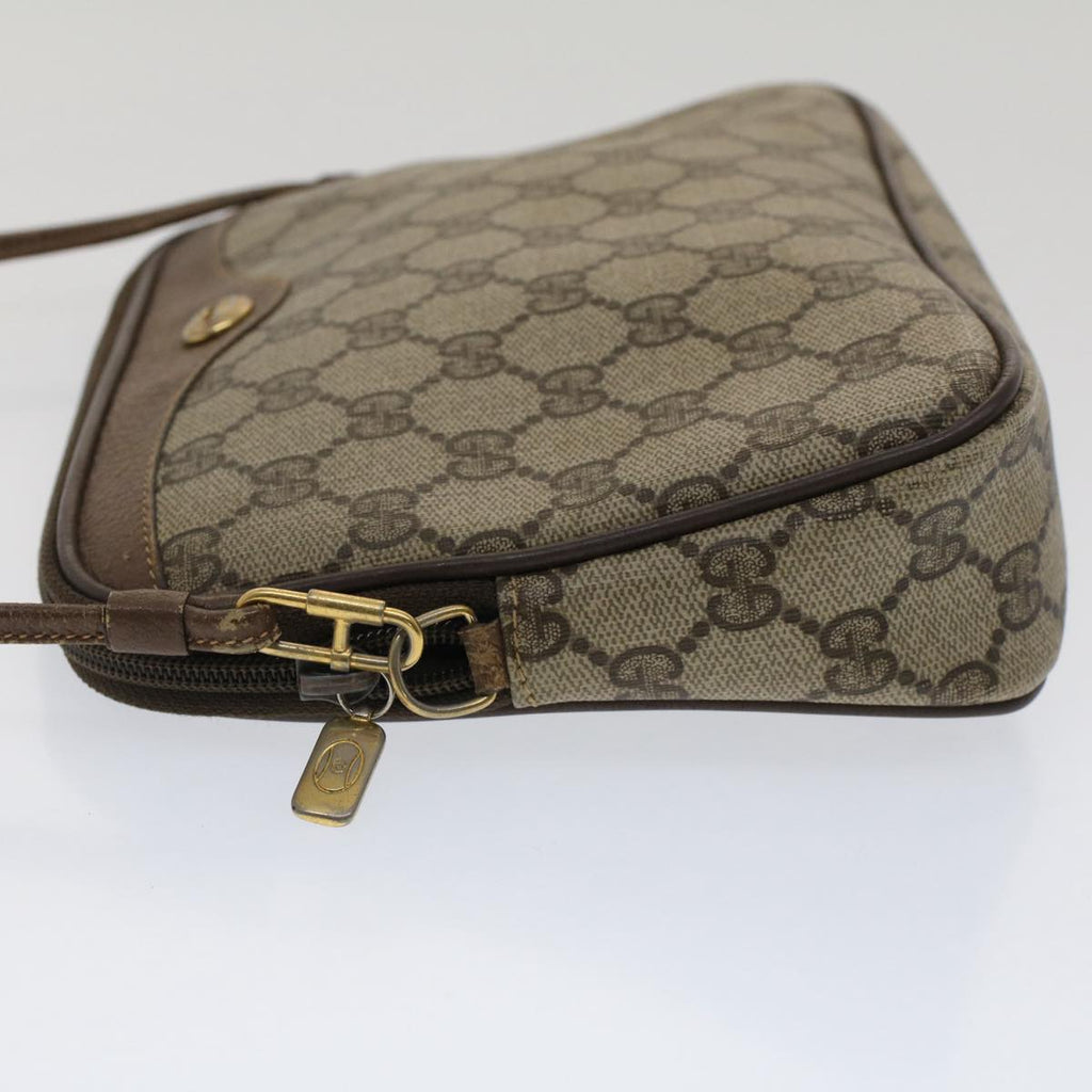 GUCCI GG Canvas Shoulder Bag PVC Leather Beige 97.02.068 yk8228
