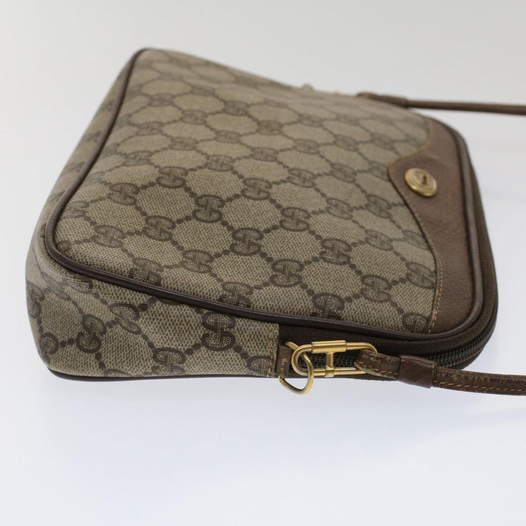 GUCCI GG Canvas Shoulder Bag PVC Leather Beige 97.02.068 yk8228