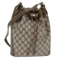 GUCCI GG Canvas Web Sherry Line Shoulder Bag Beige Green 41.02.034 yk8237