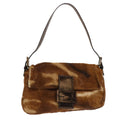 FENDI Mamma Baguette Shoulder Bag Harako leather Brown yk8292