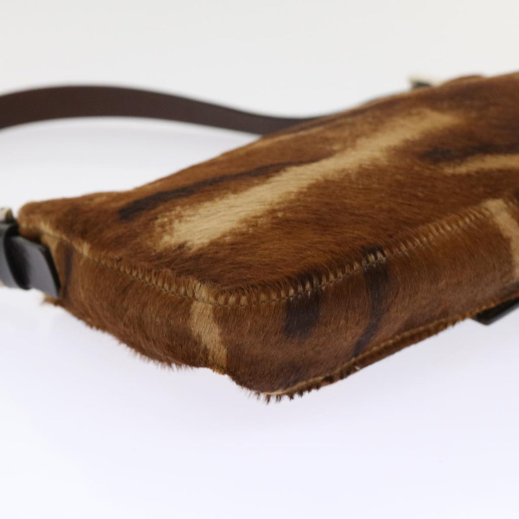 FENDI Mamma Baguette Shoulder Bag Harako leather Brown yk8292