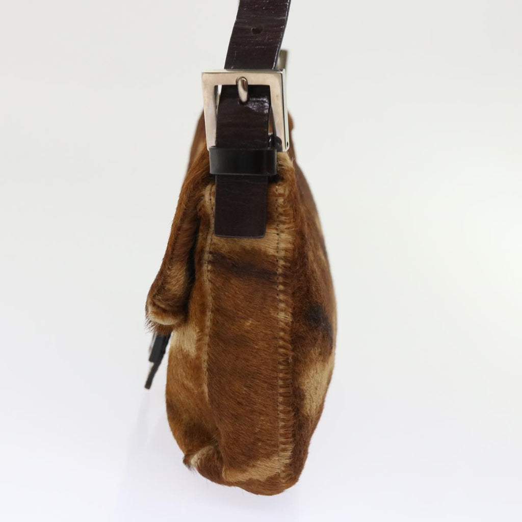 FENDI Mamma Baguette Shoulder Bag Harako leather Brown yk8292