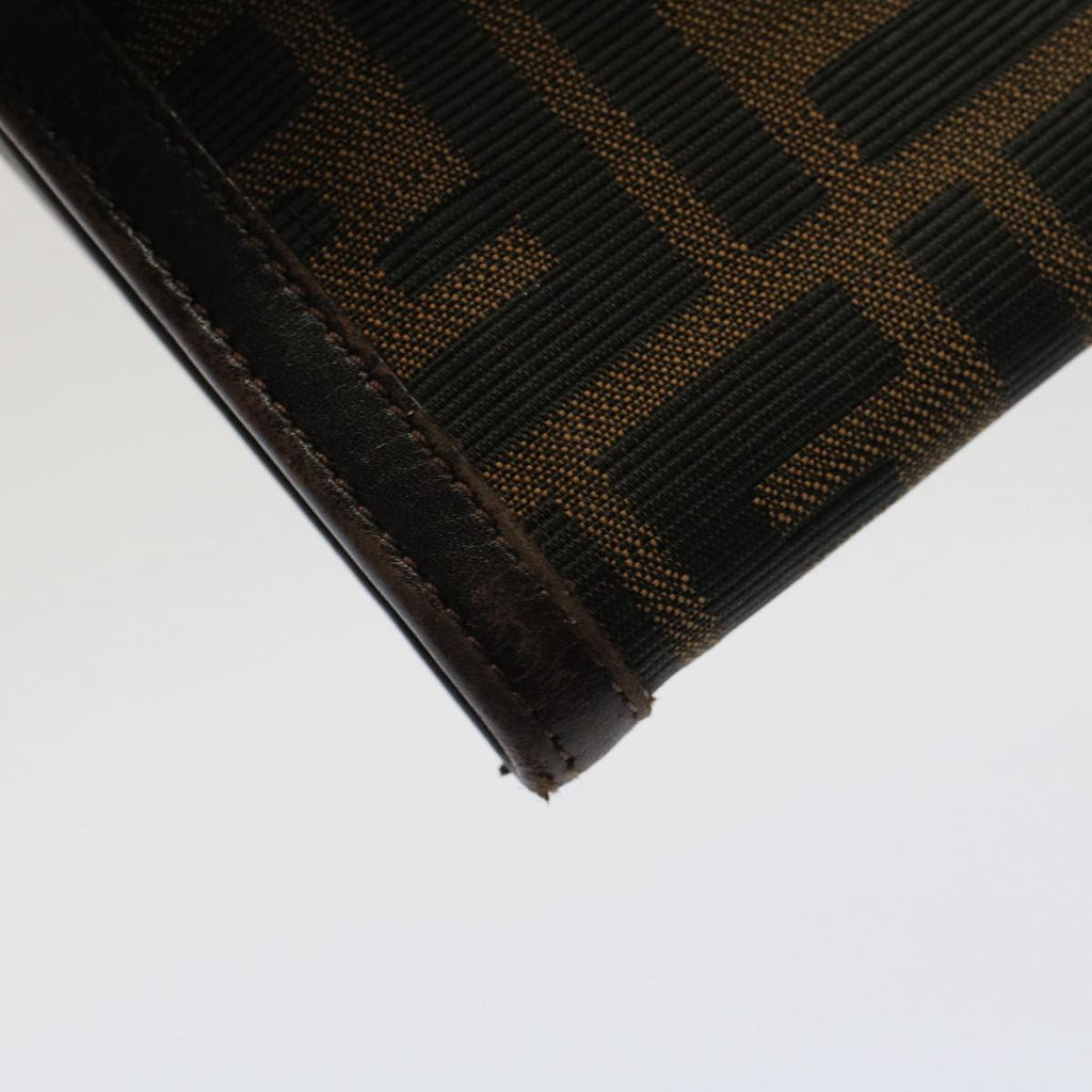 FENDI Zucca Canvas Wallet Black Brown yk8305