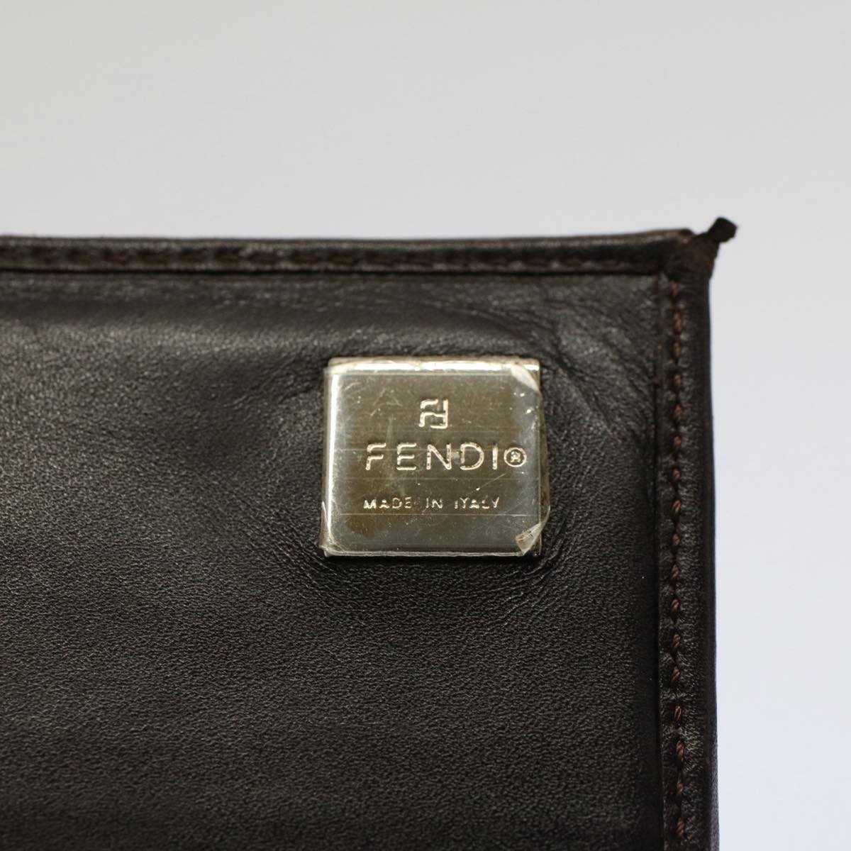 FENDI Zucca Canvas Wallet Black Brown yk8305