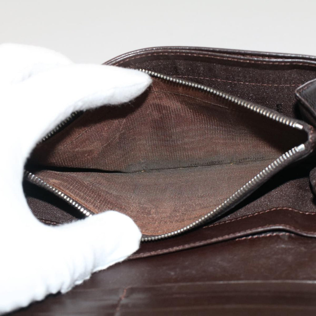 FENDI Zucca Canvas Wallet Black Brown yk8305
