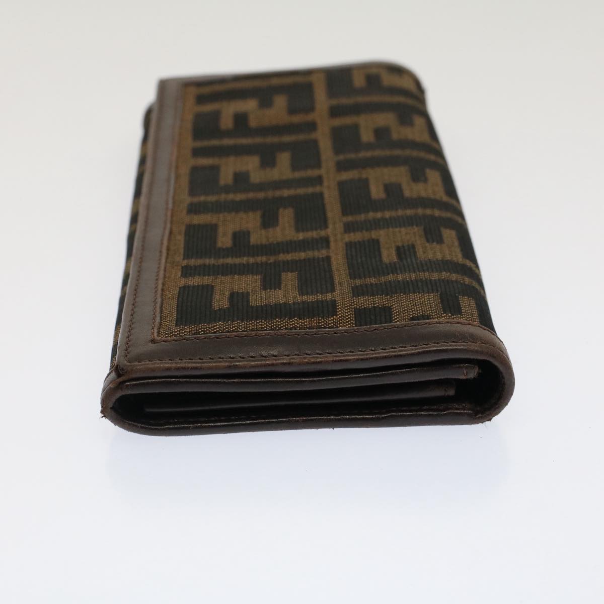 FENDI Zucca Canvas Wallet Black Brown yk8305