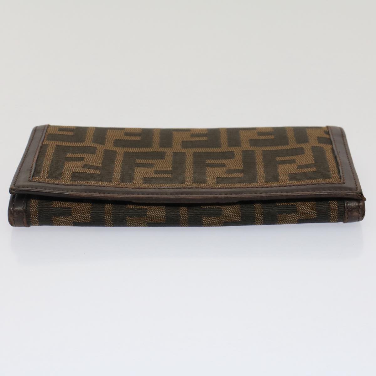 FENDI Zucca Canvas Wallet Black Brown yk8305
