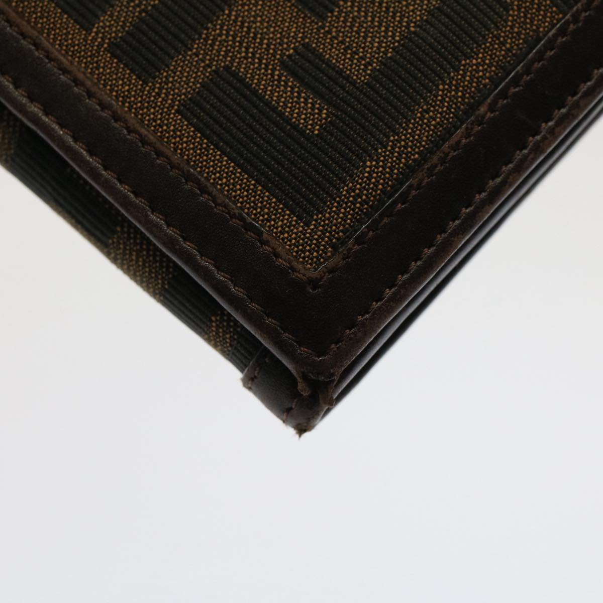 FENDI Zucca Canvas Wallet Black Brown yk8305