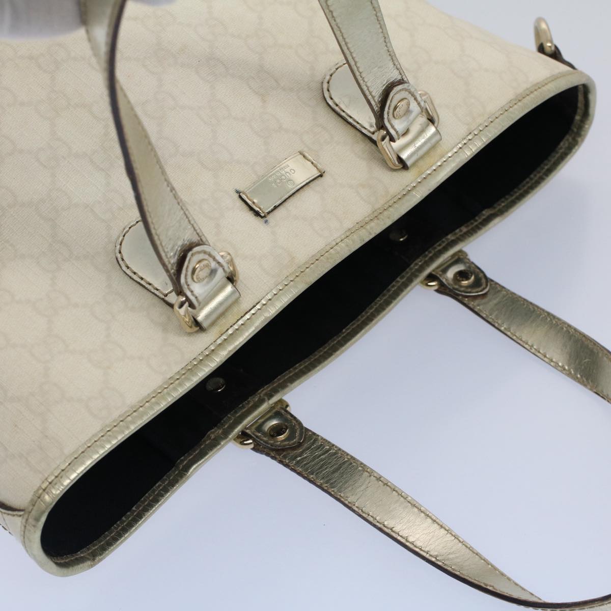 GUCCI GG Canvas Tote Bag White 189896 yk8306