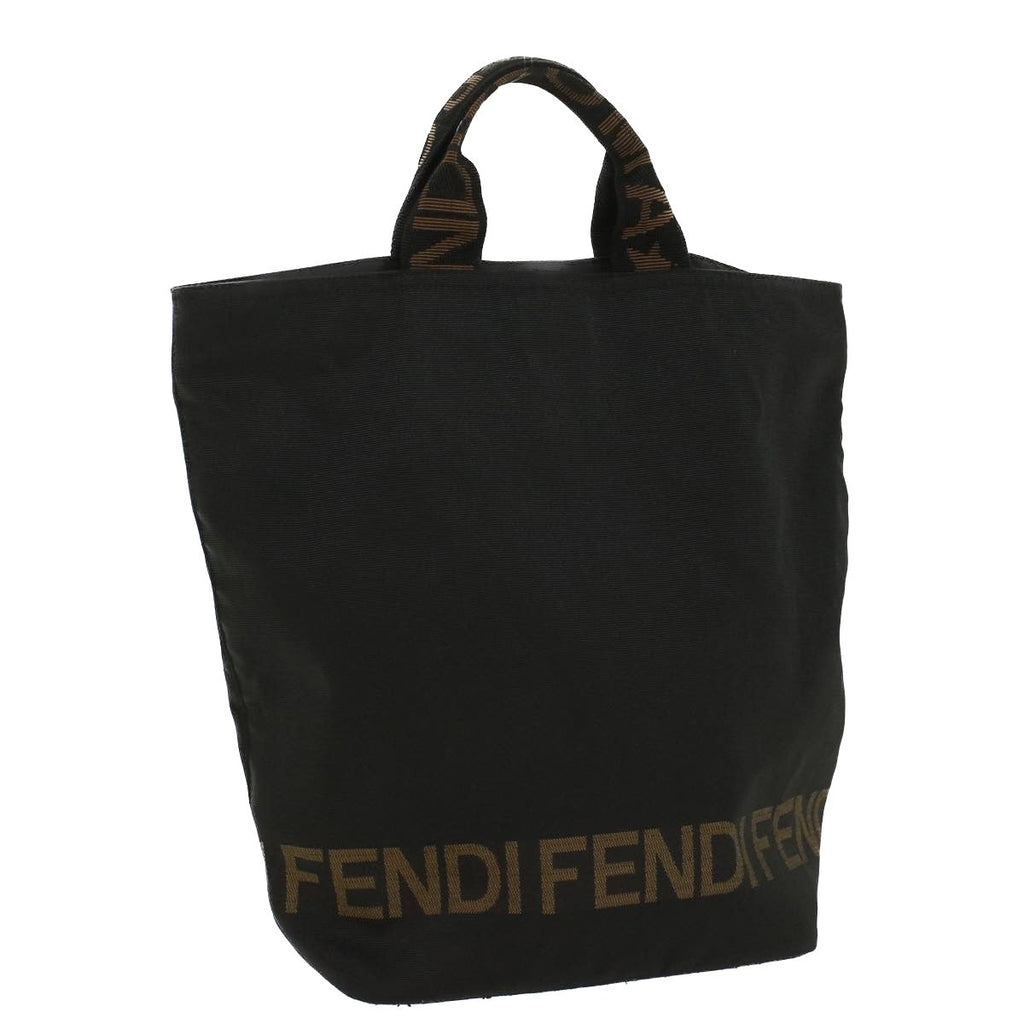 FENDI Hand Bag Nylon Black yk8325