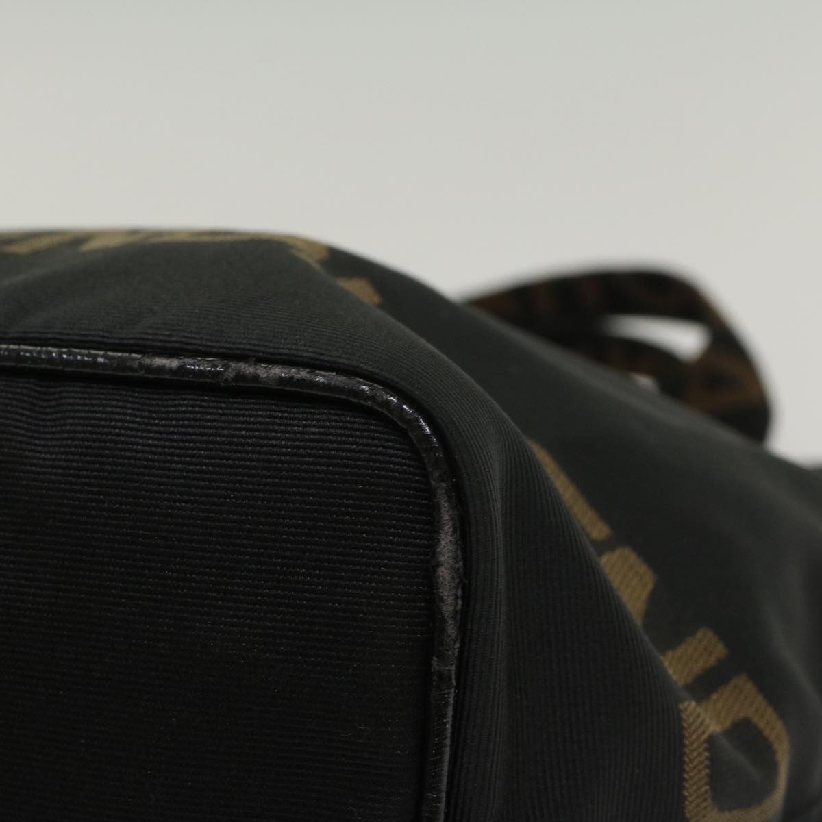 FENDI Hand Bag Nylon Black yk8325