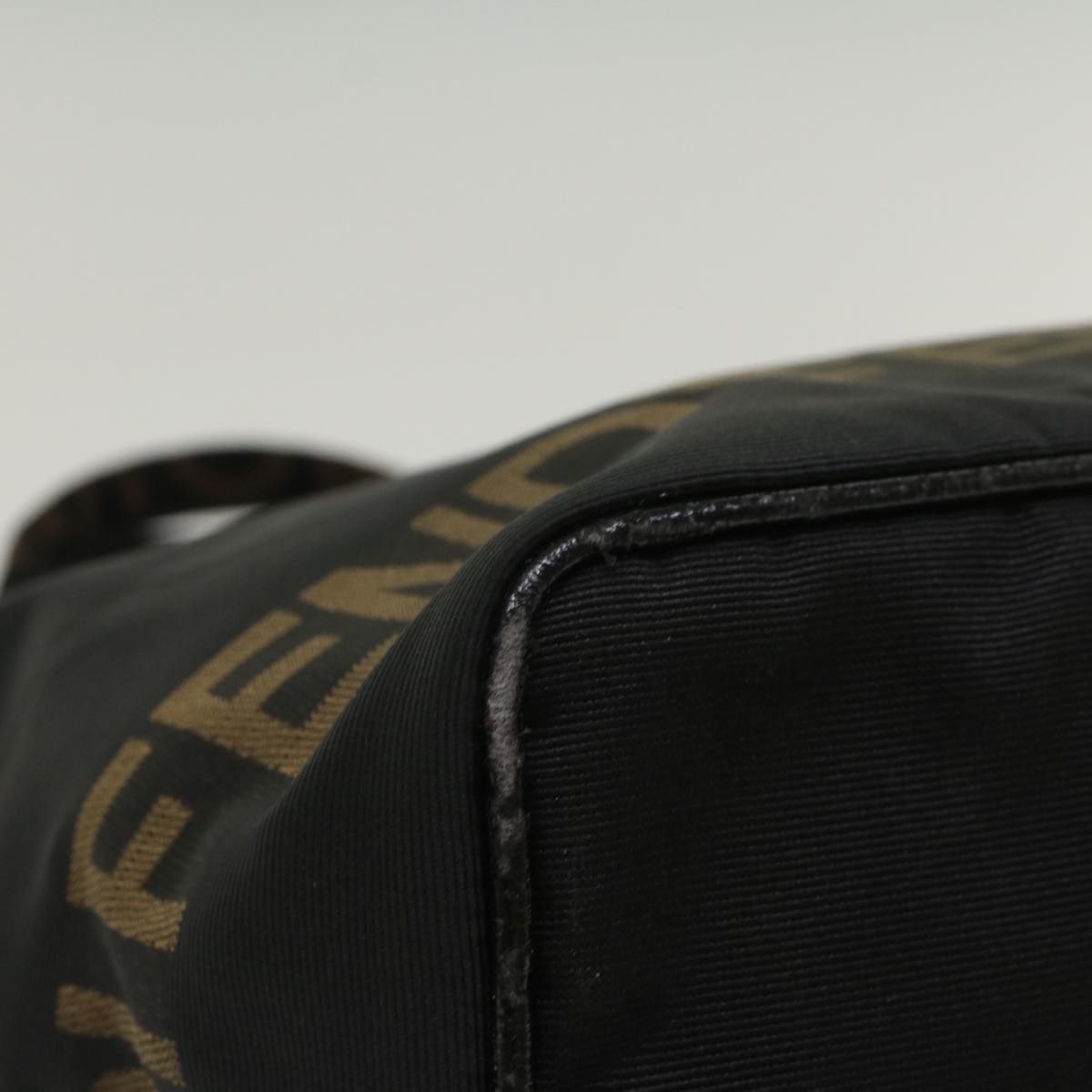 FENDI Hand Bag Nylon Black yk8325