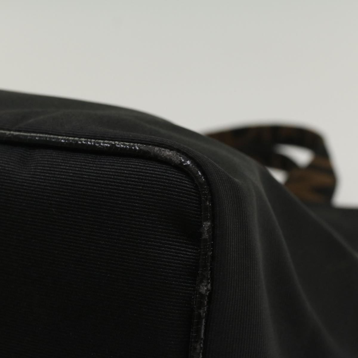 FENDI Hand Bag Nylon Black yk8325